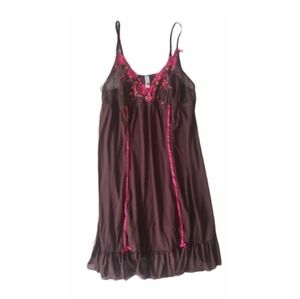 Plus size brown floral slip by Cacique.